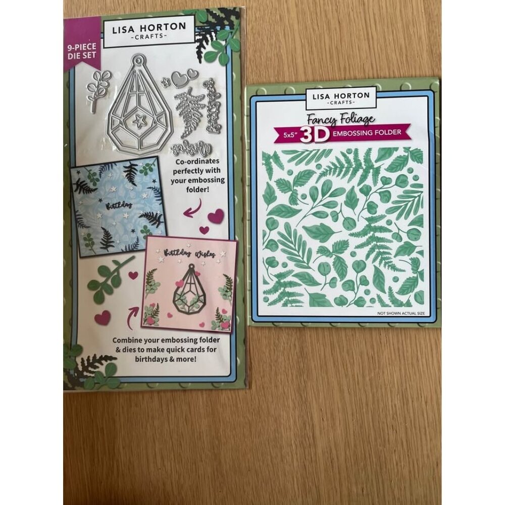 Fancy Foliage 9 Piece Die Set and Embossing Folder by Lisa Horton Crafts